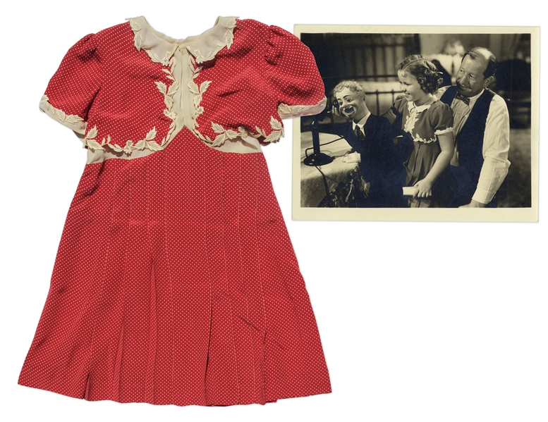 Shirley Temple Screen-Worn Silk Dress From 1938 Film ''Little Miss Broadway''
